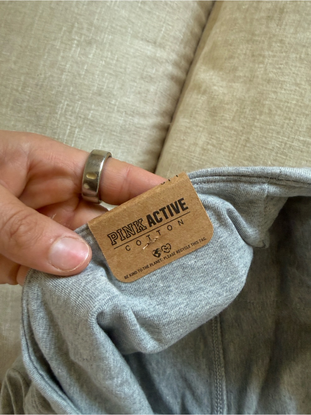 NWT - PINK ACTIVE - Victoria Secret’s Gray Cotton leggings - Picture 6 of 9